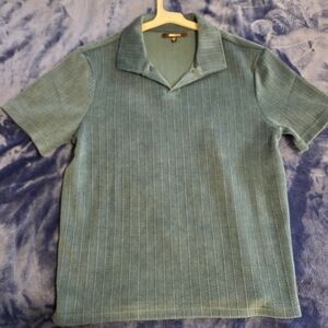 Fashion Nova Teal Dress Shirt